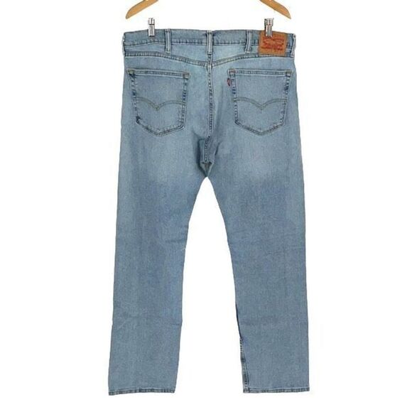 Levi's 505 Mens Classic Straight Leg Jeans Blue Denim Medium Wash Size W38 L34 - Picture 5 of 9